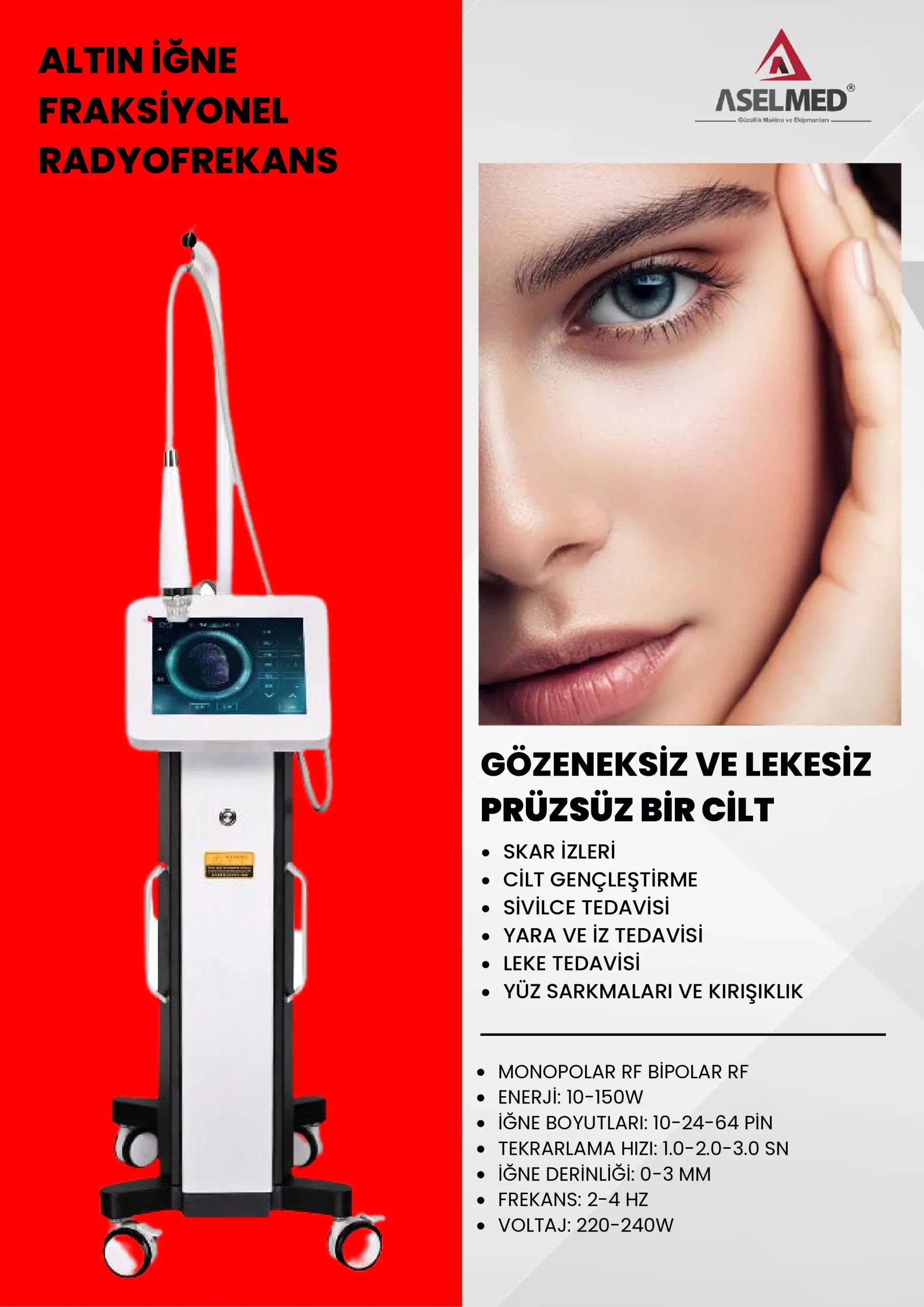 Altın İğne Fraksiyonel RF Cihazı